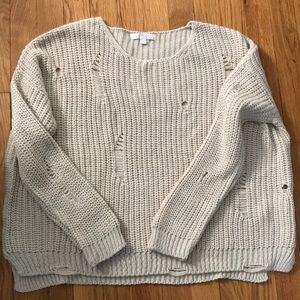 Distressed sweater